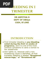 Bleeding in I Trimester