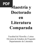 Maestria en Literatura Comparada