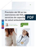 Precision Del Sii en Las Exenciones Del Iva para Servicios de Capacitacion y de Salud Ambulatoria