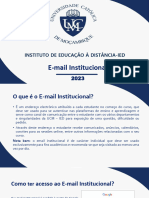 Guia de Acesso Ao E-Mail Institucional - Actualizado em 2023