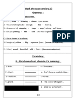 ) Work Sheets Secondary 2) : Grammar:: Choose The Correct Answer - A