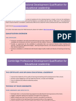 Cambridge Professional Development Qualification 