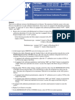 Refrigerant Level Sensor Calibration Procedure