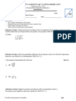 10° EGB - Matemática - Evaluación Parcial