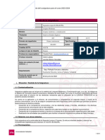 Proyecto/Guía Docente de La Asignatura para El Curso 2023-2024