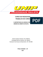 Curso de Pedagogia Trabalho de Curso: "A Importância Da Música para O Desenvolvimento Infantil"