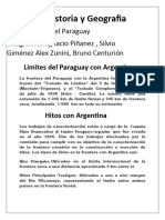 Límites Del Paraguay Historia y Geografia 1ro Electromecanica