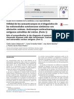 Utilidad de Los Autoanticuerpos en El DX de Enfermedades Autoinmunes Con Afectacion Cutanea Parte 1