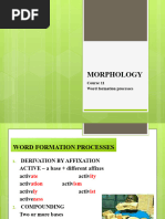 MORPHOLOGY Course 11