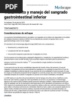 Tratamiento y Manejo Del Sangrado Gastrointestinal Inferior: Consideraciones de Enfoque