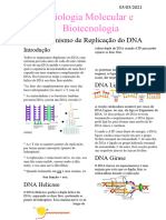 Mecanismo de Replicação Do DNA