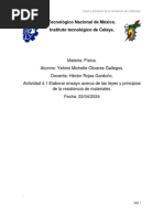 Ensayo Leyes y Principios de La Resistencia de Materiales