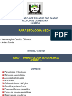 1 - Tema 1-Introdução A Parasitologia PARTE1 12 10 2021