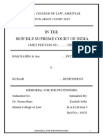 Moot Court File Ram Rahim Vs Kumar