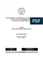 Soal USP - Matematika Kelompok Teknologi - 2021