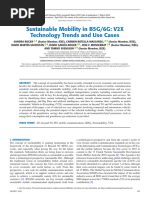 Sustainable Mobility in B5G 6G V2X Technology Trends and Use Cases