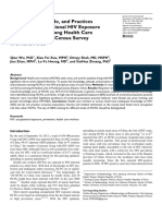 Wu Et Al 2014 Knowledge Attitude and Practices Regarding Occupational Hiv Exposure and Protection Among Health Care