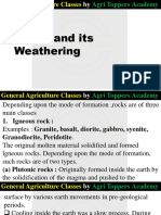 Rocks and Its Weathering & Soil Formation