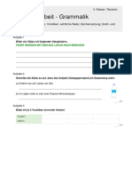 Klassenarbeit - Grammatik: 4. Klasse / Deutsch