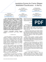 A Smart Recommendation System For Carrier Shipper Matching Using Multilabel Classification - A Survey