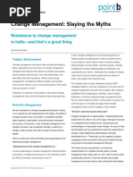 Change Management - Slaying The Myths