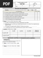 Restitution Des Connaissances: Exercice I