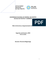 Programa Taller de Escritura y Argumentación