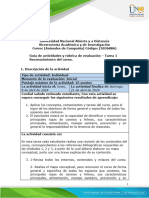 Guía de Actividades y Rubria de Evaluación - Tarea 1 - Reconocimiento Del Curso