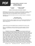 Search Warrant For The Child Sex Trafficking Investigation Into The Roman Catholic Archdiocese of New Orleans