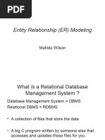 Entity Relationship Diagram and Basic Database Modeling