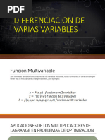 Funcion Multivariable Lagrange