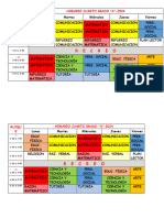 Horario 4° - A