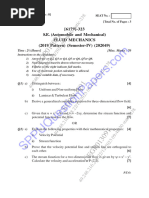 Be - Mechanical Engineering - Semester 4 - 2023 - November - Fluid Mechanics FM Pattern 2019