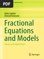 Fractional Equations and Models - Theory and Applications - Trifce Sandev, Živorad Tomovski - Developments in Mathematics (Book 61), 1st Ed - 2019