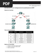 Configuracion Autenticacion de Ospf