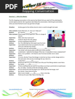 ESL Shopping Conversation Worksheet