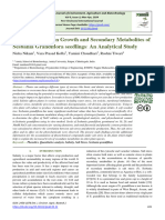 Effect of Salinity On Growth and Secondary Metabolites of Sesbania Grandiflora Seedlings: An Analytical Study