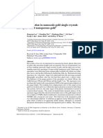 Plastic Deformation in Nanoscale Gold Single Cryst