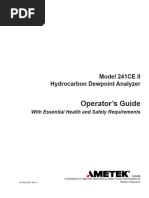 903 8797 241ce II Hydrocarbon Dewpoint Analyzer Operator Guide Rev A