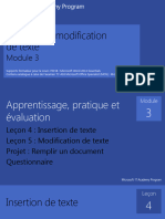 Insertion Et Modification de Texte Word