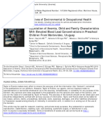 29association of Anemia, Child and Family Characteristics With Elevated Blood Lead Concentrations in Preschool Children From Montevideo, Uruguay