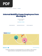 Internal Mobility Keeps Employees From Moving On - WorldatWork