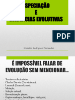 Especiação e Evidências Evolutivas