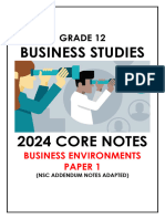 2024 BSTD Gr12 Paper 1 Core Notes Eng