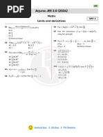 Limits & Derivatives - DPP 02 (Of Lec 03) - Arjuna JEE 2.0 2024