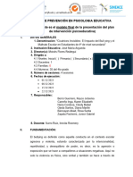 Plan de Intervención en Psicología Educativa