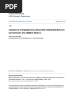 Assessment of Depression in Adolescents - Relationship Between IQ