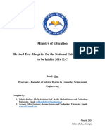 Revised Exit Exam Blue Print For Computer Science and Engineering