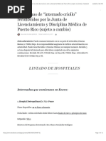 Programas de "Internado Criollo" Reconocidos Por La Junta de Licenciamiento y Disciplina Médica de Puerto Rico (Sujeto A Cambio) Facebook