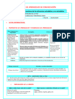 Comunicacion Escribimos Los Nombre de Alimentos